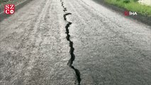 Deprem yolu ikiye böldü