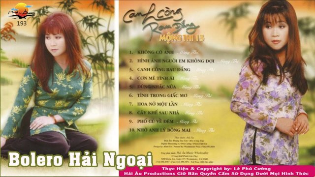 NHẠC BOLERO HẢI NGOẠI XƯA THẬP NIÊN 90 TIẾNG HÁT NỮ HOÀNG BOLERO MỘNG THI ALBUM CANH CÒNG RAU ĐẮNG
