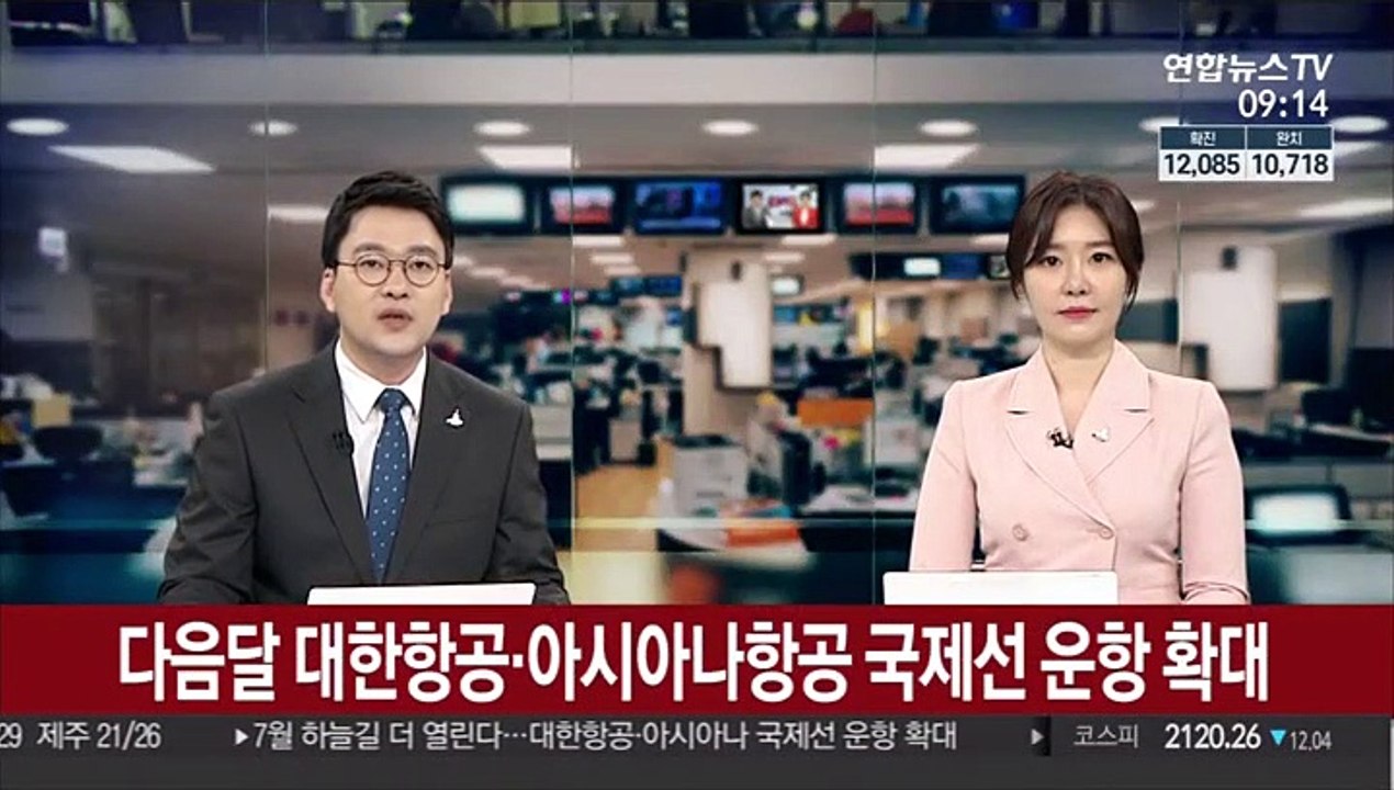 다음달 대한항공·아시아나항공 국제선 운항 확대
