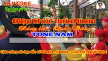 Karaoke- Điệp khúc mùa Xuân- Tone Nam- dangtran- nhạc trữ tình
