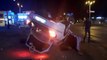 Bodrum’da feci kaza kamerada...Kavşağa hızlı giren otomobil taklalar attı: 4 yaralı
