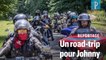 Hommage à Johnny Hallyday : 200 bikeurs fans du rockeur gravissent le Tourmalet