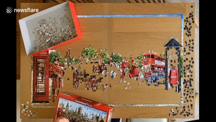 UK student takes on huge 4,000-piece puzzle in mammoth 48-hour build