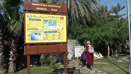 Antalya'nın mavi bayraklı falez plajları pandemi kurallarıyla açıldı