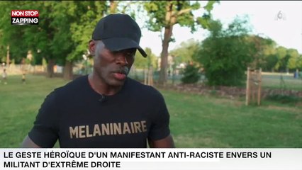 Le geste héroïque d’un manifestant anti-raciste envers un militant d’extrême droite (vidéo)