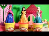 Play Doh MagiClip Princess Belle Flip 'N Switch Castle Magic-Clip Disney Frozen Elsa Anna Dolls