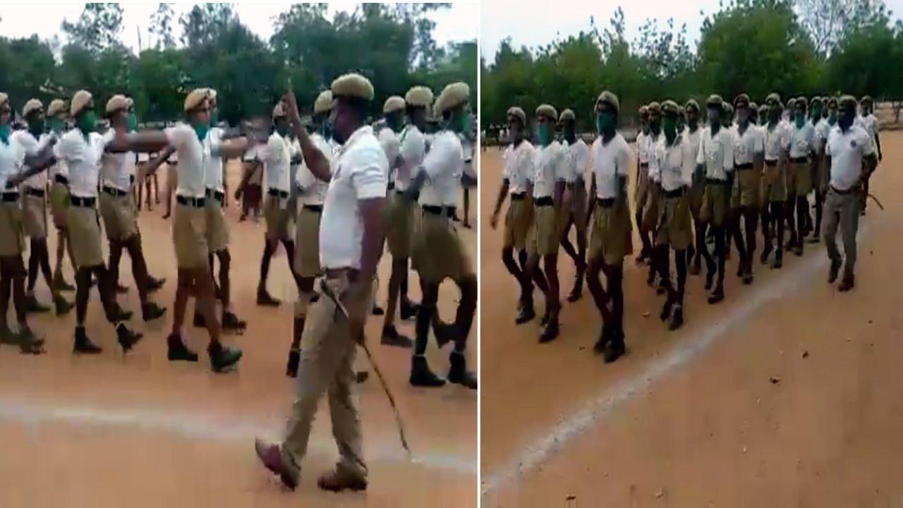 Telangana సబ్ ఇన్స్పెక్టర్ Unique Drill Session వీడియో Gone వైరల్