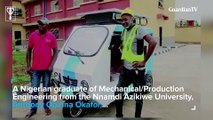 Nigerian builds solar-powered tricycle in three weeks