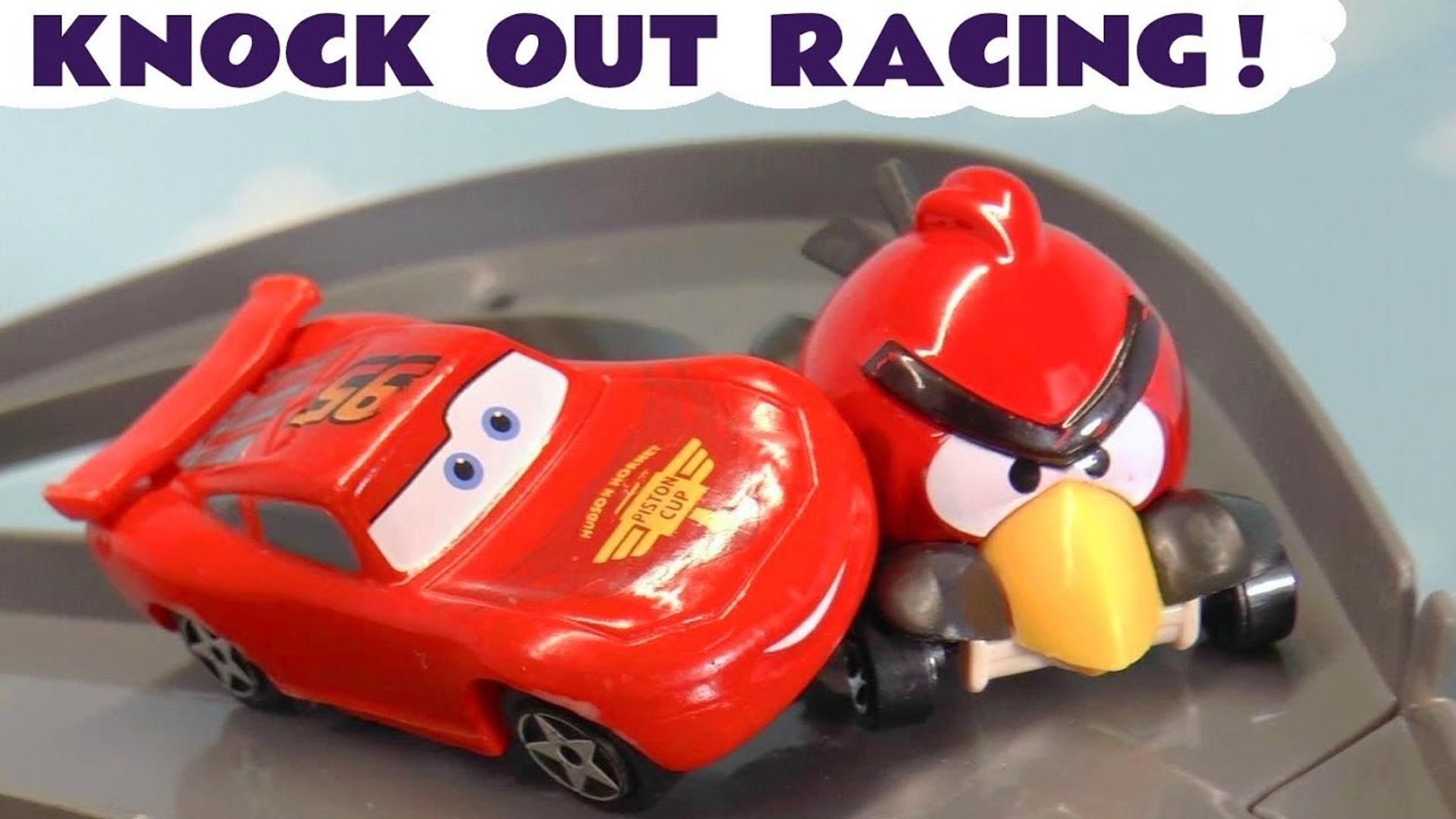 ⁣Disney Cars Hot Wheels Race with Pixar McQueen and DC Comics Superheroes plus the Funny Funlings in 