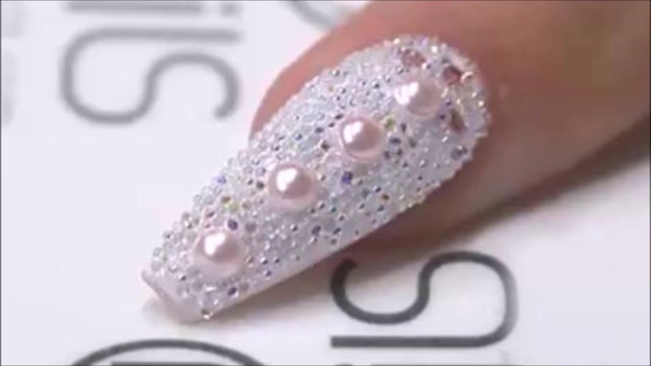 #3 CRYSTAL PIXIE NAIL DESIGN WITH GEMS - DIY NAIL ART