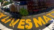 Giant Black Lives Matter mural painted on Brooklyn street