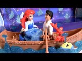 Play Doh Ariel and Prince Eric Boat Ride Kiss the Girl Song Scene From Disney The Little Mermaid