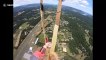 Insane eyewitness look when skydiver's first parachute FAILS but escapes using emergency chute