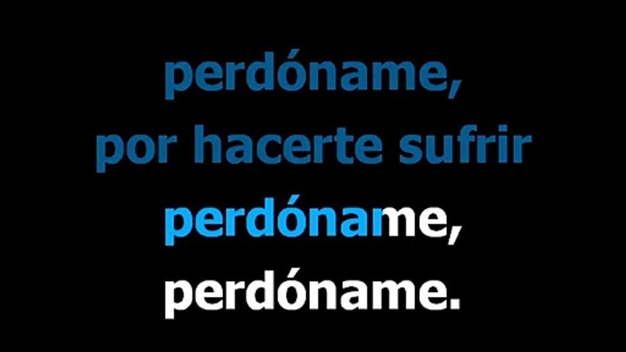Abrazame perdoname -  El Trono De Mexico - Karaoke - Letra