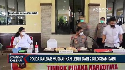 Polda Kalbar Musnahkan Barang Bukti Sabu