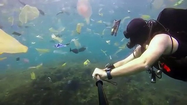 Voyage : Déchets sous marin près de Bali