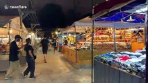 Night market in Bangkok reopens but without the Chinese tourists