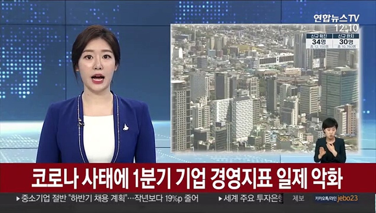 코로나 사태에 1분기 기업 경영지표 일제 악화