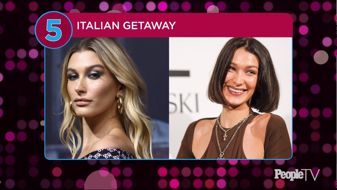 Bella Hadid and Hailey Baldwin Wear Printed String Bikinis on Board a Yacht in Italy