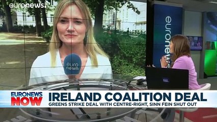 Rivals Fianna Fáil and Fine Gael reach an agreement to form a government with the Greens