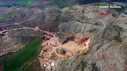 Çorum'da taş ocağındaki çalışmalar puhu kuşu için durduruldu