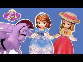 Princess Sofia the First Wooden Playhouse Castle Dress-up Dolls  - Muñecas magnéticas de madera