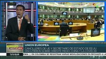 Cancilleres de UE y secretario de Estado de EE.UU. realizan encuentro
