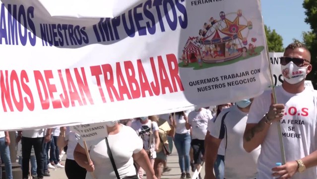 Feriantes de Andalucía se manifiestan: No cuentan con nosotros