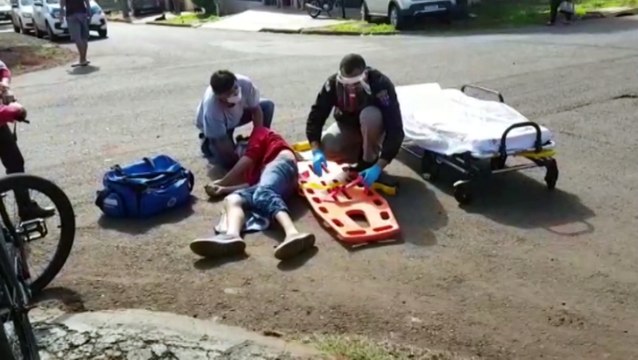 Jovem de 24 anos fica ferido em acidente no Jardim Veneza