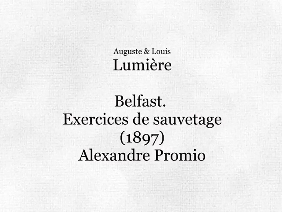 Pompiers, exercices de sauvetage (Bomberos, ejercicios de rescate) [1897]