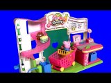 Peppa Pig at Shopkins Supermarket Cash Register Store with Disney Princess Sofia Play Doh