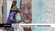 In Gaza verewigt: Künstler malt Porträt von George Floyd
