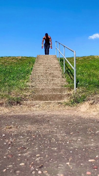 Handstand Down the Stairs