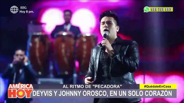 America Hoy- Deyvis Orosco cumplio su sueno al unir su voz y la de su padre en _PECADORA_ (HOY)