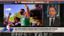 Stephen A. & Max debate Kyrie Irving leading a players coalition on the NBA's restart - First Take