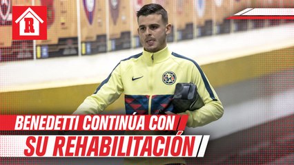 Benedetti continúa con su rehabilitación y ya hace trabajos en cancha