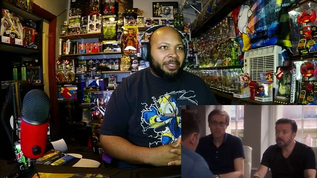 Liam Neeson improv with Ricky Gervais, Stephen Merchant and Warwick Davis on Life's Too Short Reaction