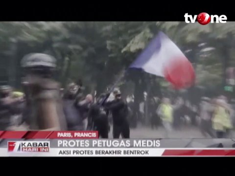 Unjuk Rasa Petugas Medis di Paris Berakhir Ricuh