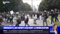 La manifestation des soignants gche par des heurts  Paris