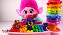 Trolls Poppy High Chair & Rainbow Ice Cream Cone with Paw Patrol Skye