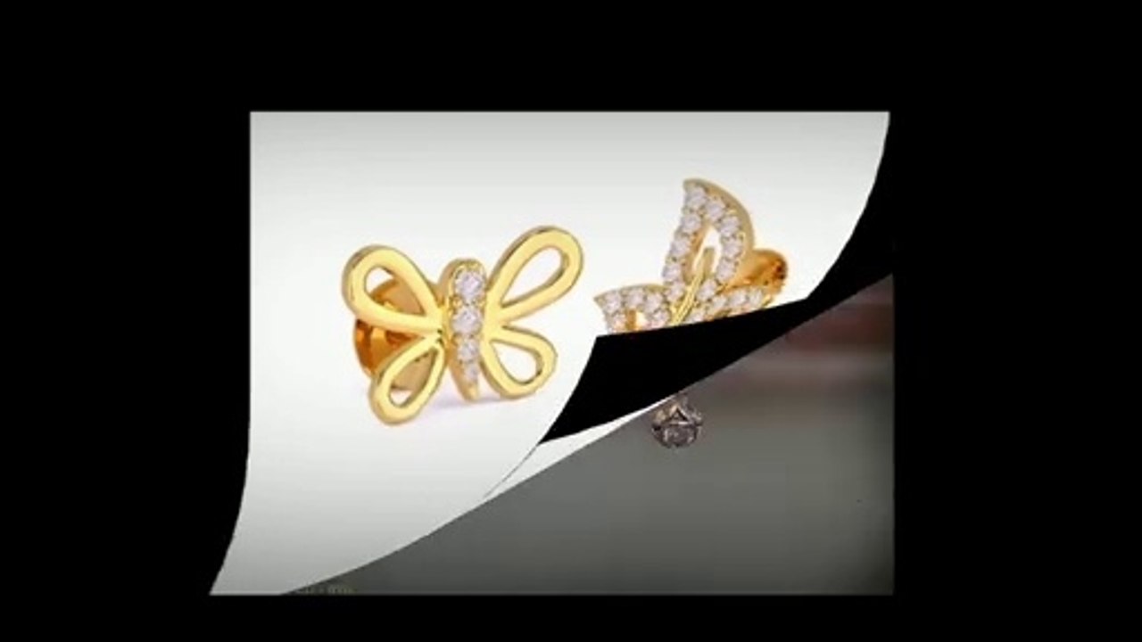 Stylish gold earrings design