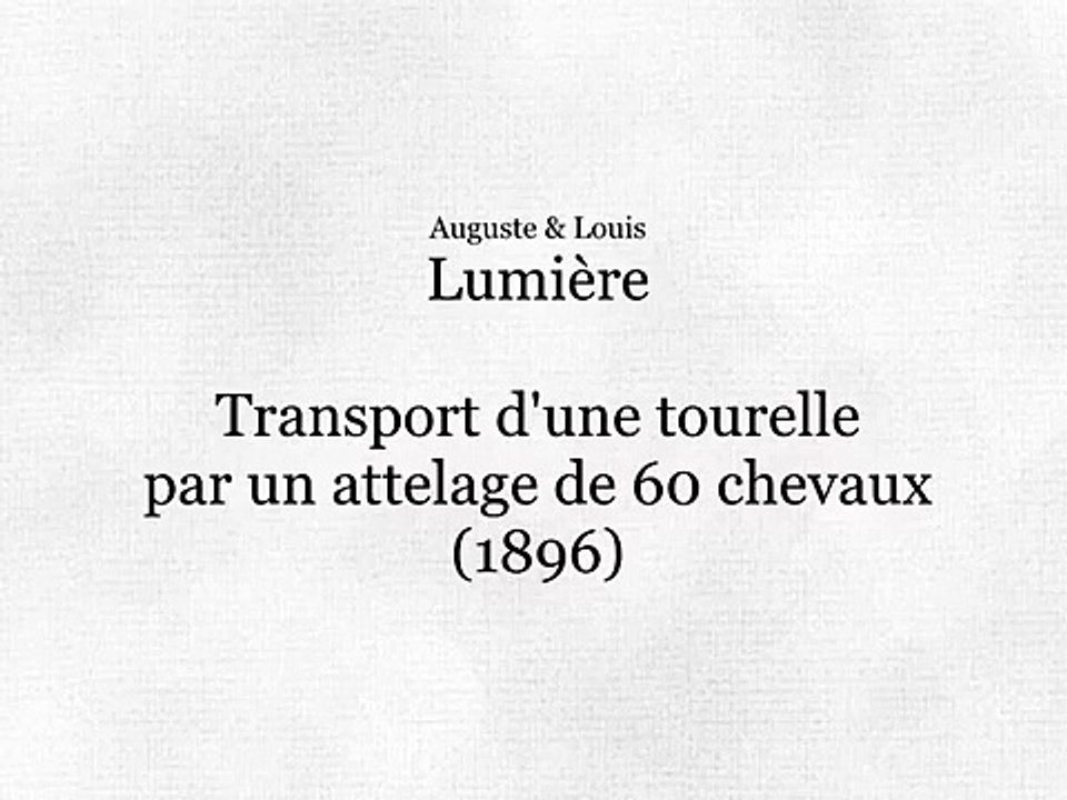 Transport d’une tourelle par un attelage de 60 chevaux (Transporte de una torreta por un equipo de 60 caballos) [1897]