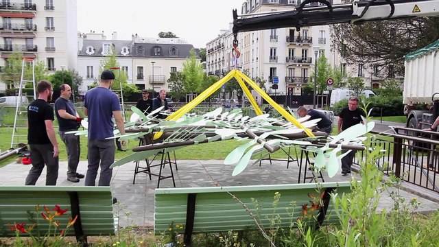 Vincennes installe Cours Marigny Samara Umbra “ des oeuvres de Damien Valéro et Sébastien Tessier.