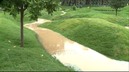 Ora News - Reshjet e shiut rikthejnë pamjen e shëmtuar tek "Parkut Rinia"