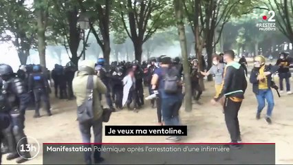 Hôpital : les images d’une infirmière arrêtée lors d'une manifestation font polémique
