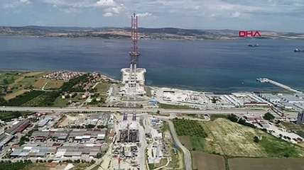 1915 Çanakkale Köprüsü'ne ilk tabliye konuldu