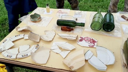 Fouilles archéologiques sur l'ancien radar allemand à Englesqueville-la-Percée.