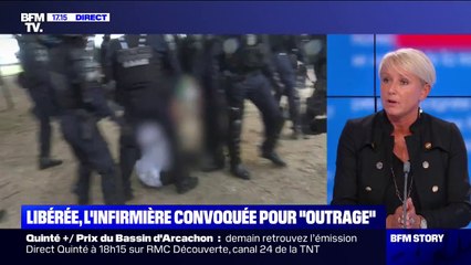 Infirmière interpellée: pour Gaëlle James, "si elle a des blessures, c'est qu'elle ne s'est pas laissée faire"