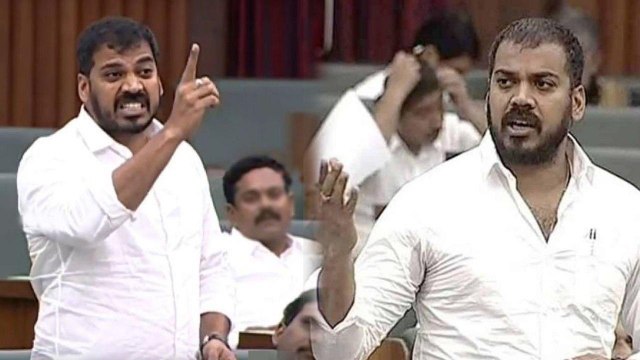 సభలో గందరగోళం.. ఆవేశంతో తొడ కొట్టిన Minister Anil kumar Yadav!