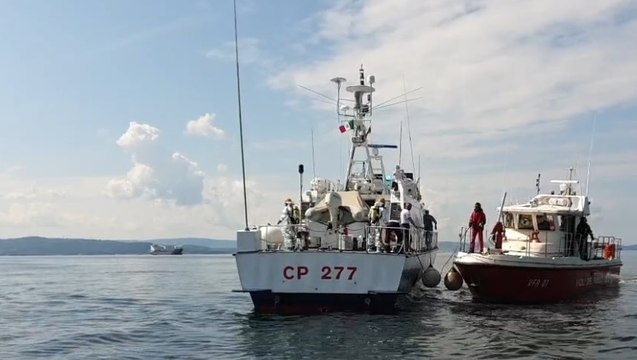 Trieste - Incidente marittimo , esercitazione Vigili del Fuoco e Capitaneria di Porto (17.06.20)